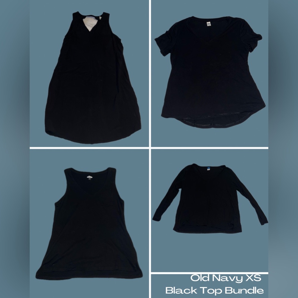 Old Navy Women's Black Casual/Everyday Wear Women’s XS Top Bundle